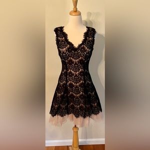 Betsy and Adams Adorable Black Lace Party Dress